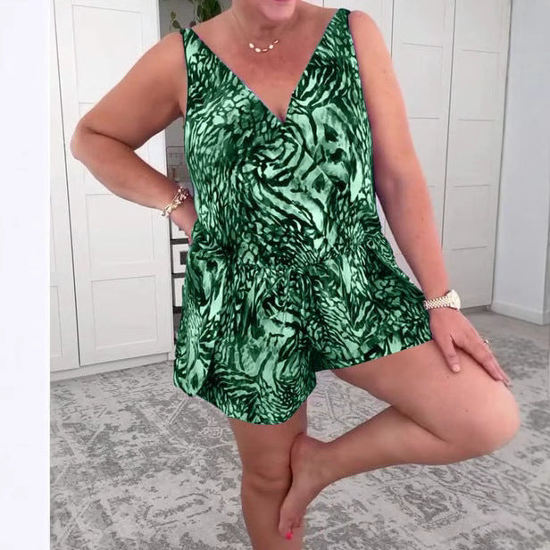 Chic Printed One-Piece Swimsuit for Beach & Pool