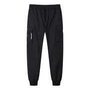 Black Street-Style Slimming American-Style Fleece-Lined Womens Pants