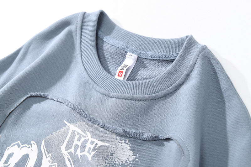 Hip Hop Oversized Letter Print Sweatshirt