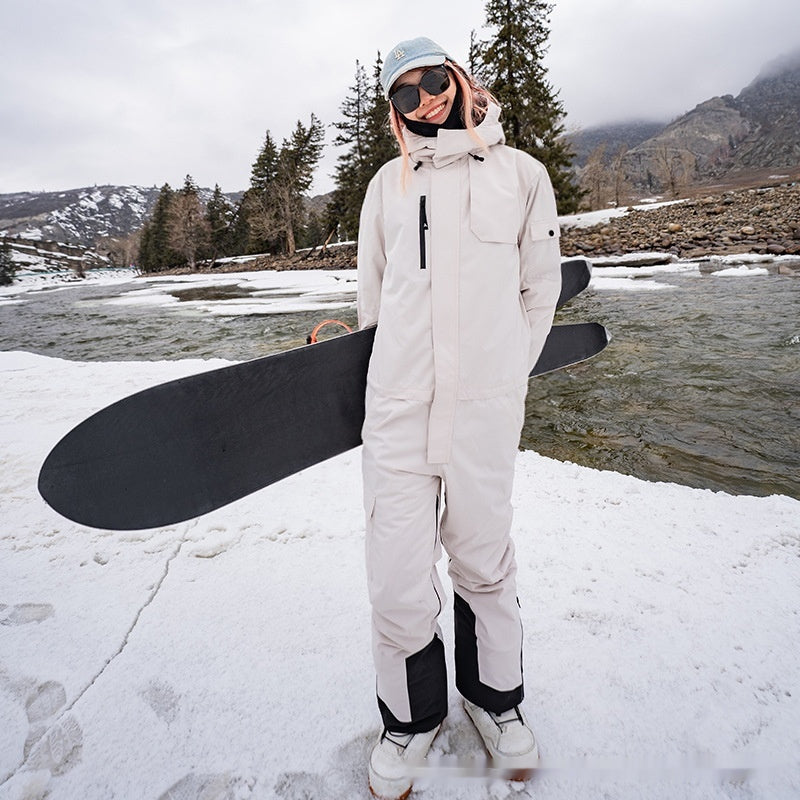 Waterproof Winter Warm One-Piece Ski Suit