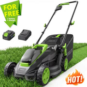13‑Inch Cordless Lawn Mower, 21V Brushless Motor – Includes 1 Battery & Charger or 2 Batteries & Charger