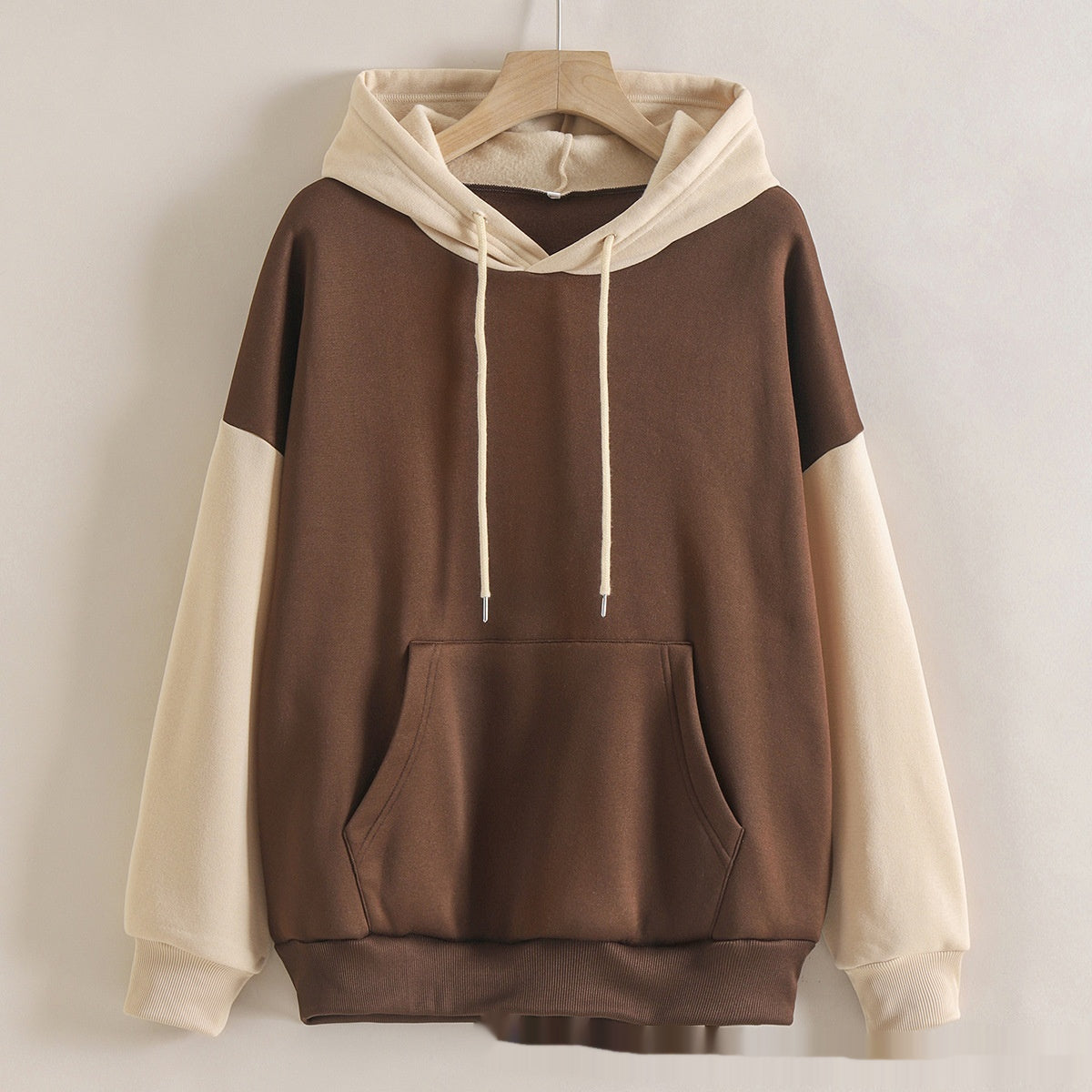 Women's Casual Loose Patchwork Hooded Coat