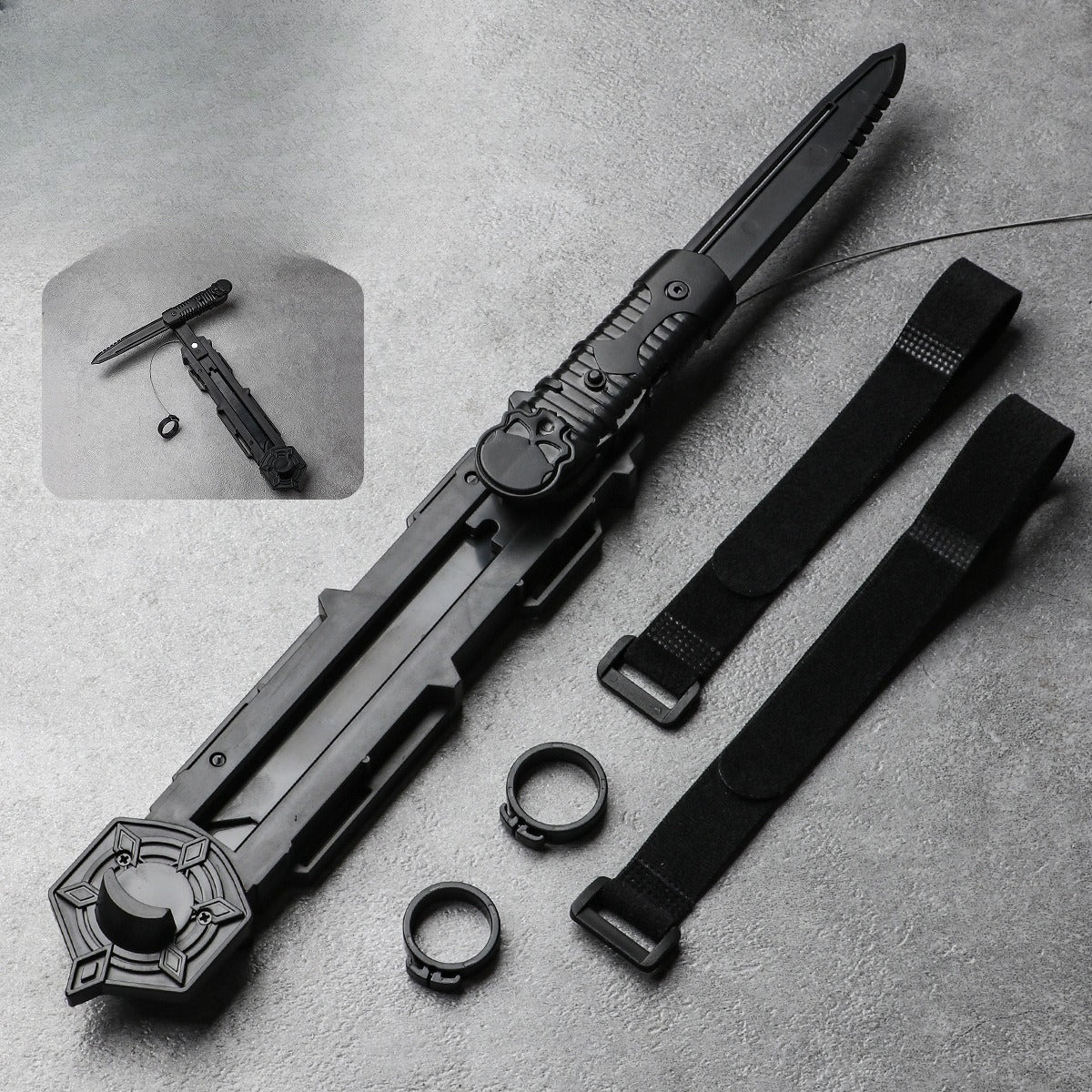 Retractable 1:1 Scale Forearm Gauntlet Prop – Rotating Wrist Accessory for Cosplay