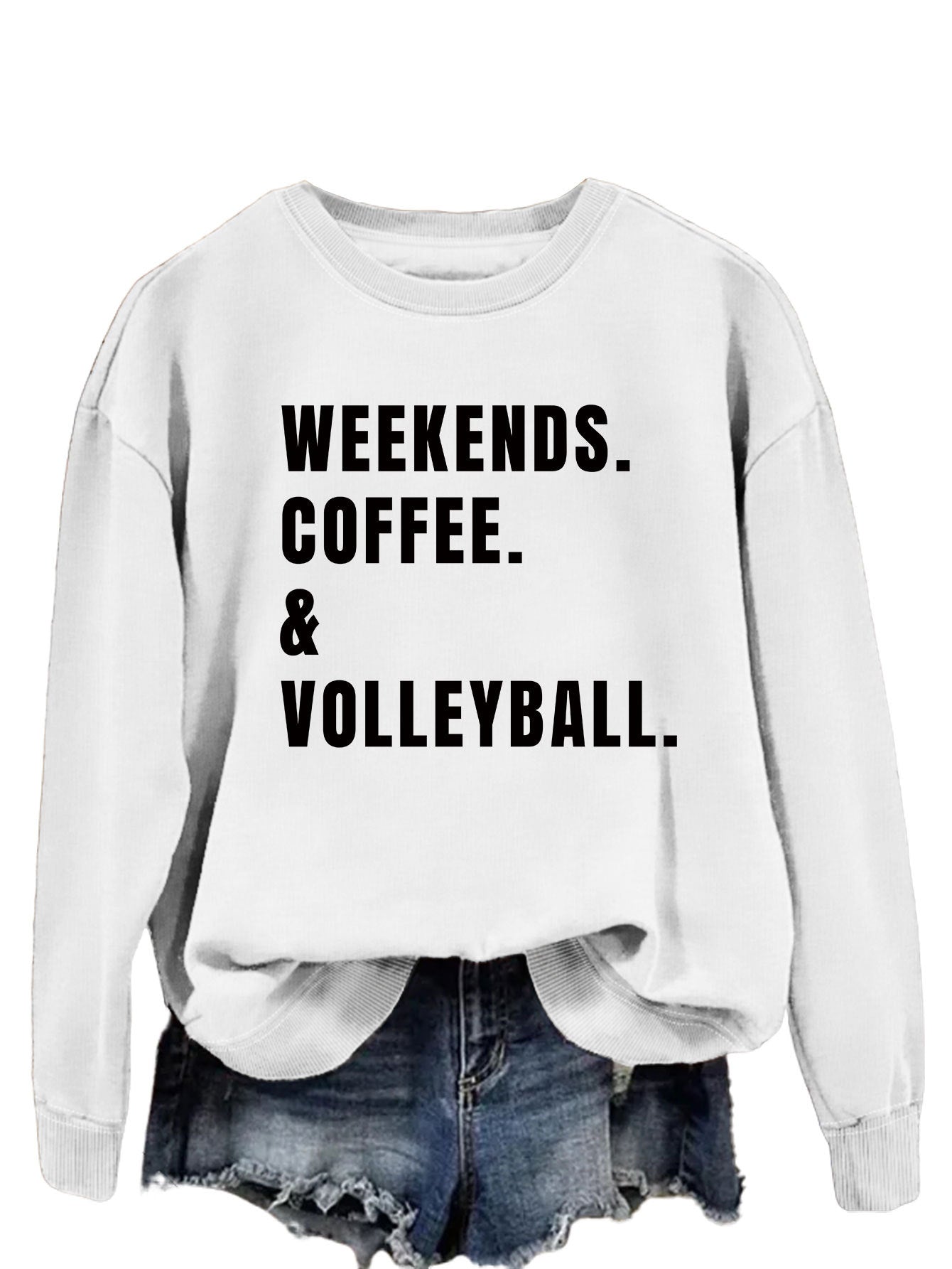 Women's Cozy Round Neck Long Sleeve Loose Sweatshirt