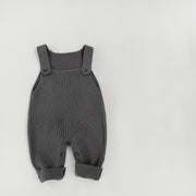 Cozy Knitted Infant Suspender Jumpsuit for Spring & Autumn
