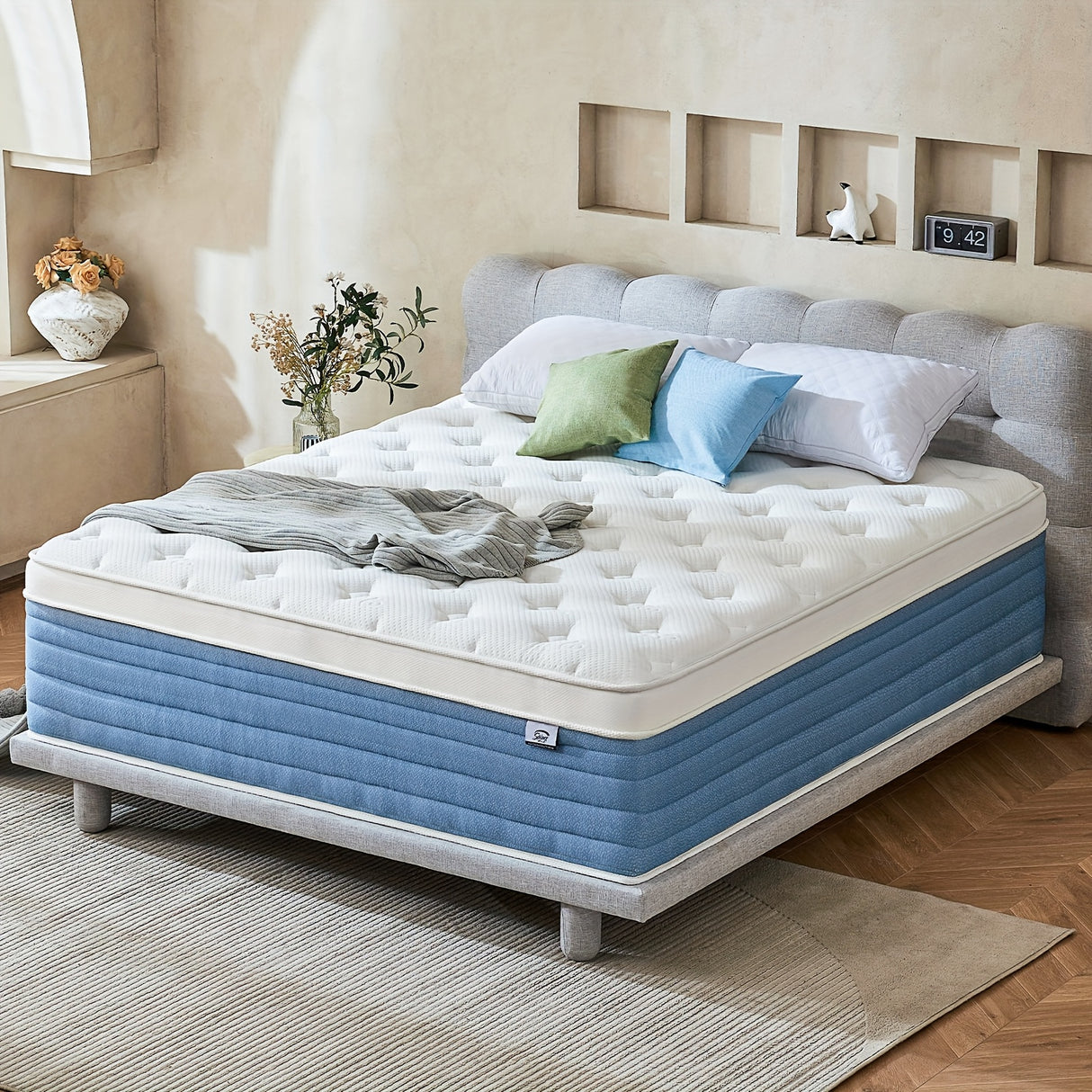 12 Inch Queen Size Mattress, Hybrid Queen Mattress With Memory Foam-Medium Firm Feel For Motion Isolation, Edge Support, Pressure Relief - Bed In A Box, CertiPUR-US