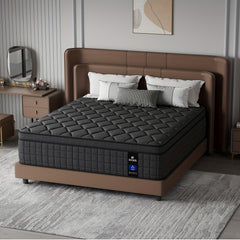 Hybrid mattress with memory foam and spring support for home and hotel use