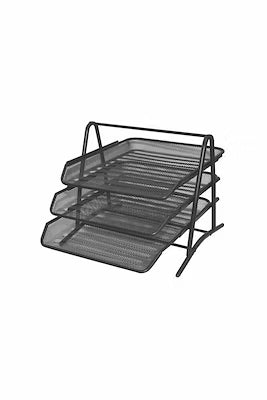 3-tier metal document rack for organizing files and paperwork