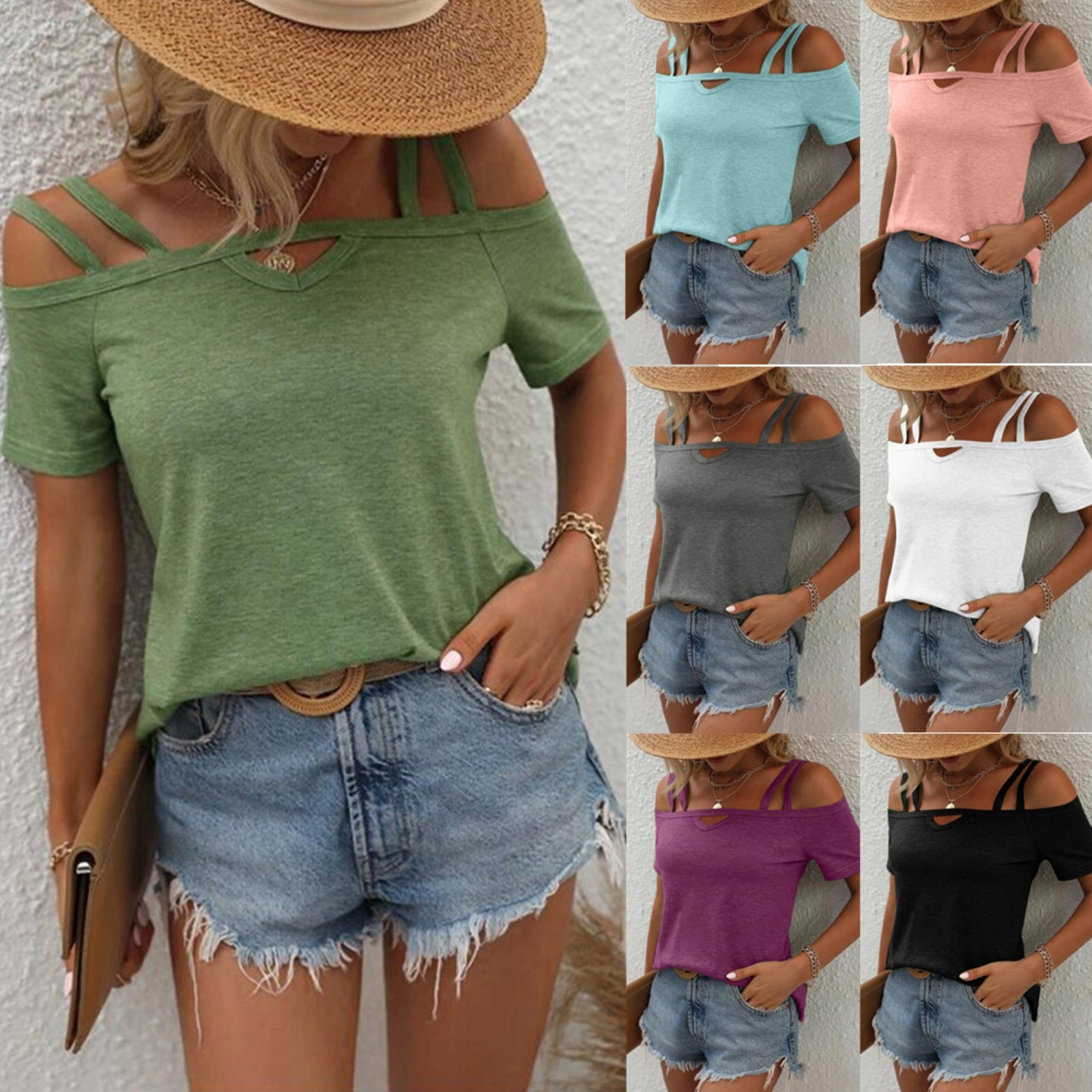 Versatile Short‑Sleeve Boat Neck Top – Effortless Style & Comfort
