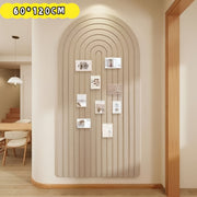 Extra Large 120cm*60cm Striped Felt Bulletin Board, Arch Wall Decoration Felt Board, Creative Photo Wall Background Board Message Board, Photo Decoration Display Wall, Suitable for Home Decoration…
