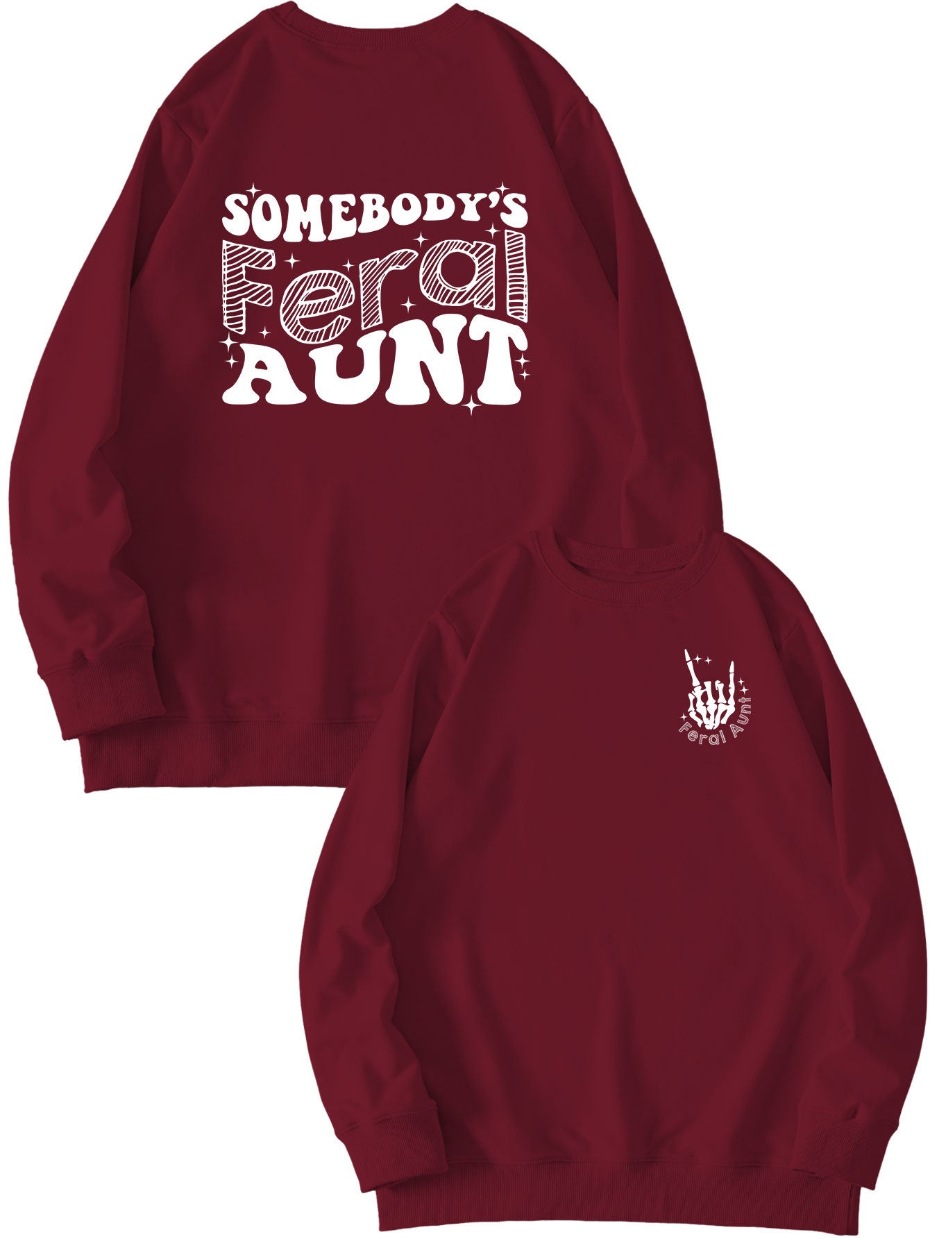 Women's Printed Loose Pullover Sweatshirt Street Fashion