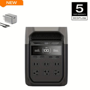 ECOFLOW 20W GaN Charger with DELTA 3 Portable Power Station, Full Charge in 56 Minutes, 1024Wh LiFePO4 Battery, Durable & Reliable for Up to 10 Years, Solar Generator for Home Backup or Outdoor Use