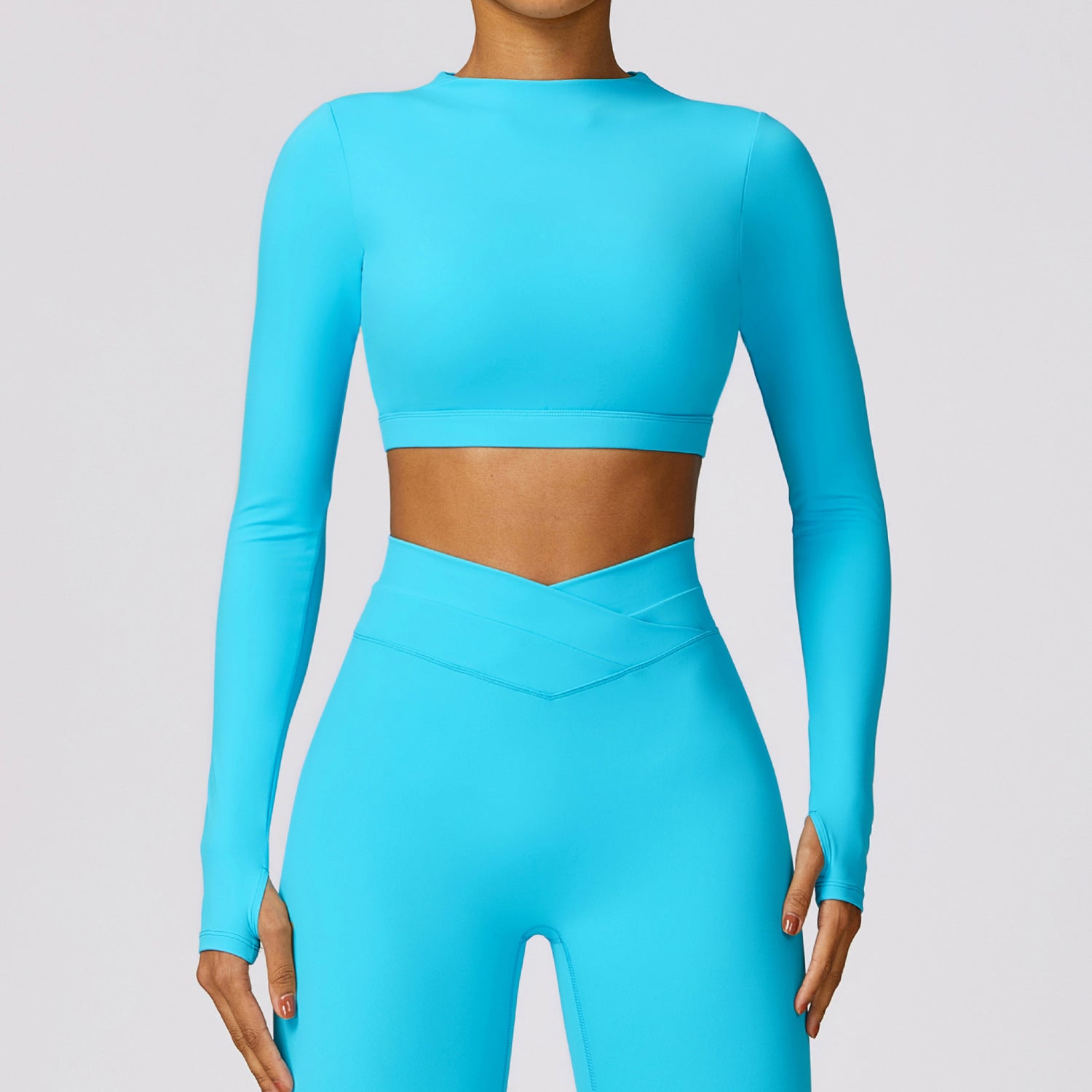 Long-Sleeve Backless Yoga Top for Fitness & Running