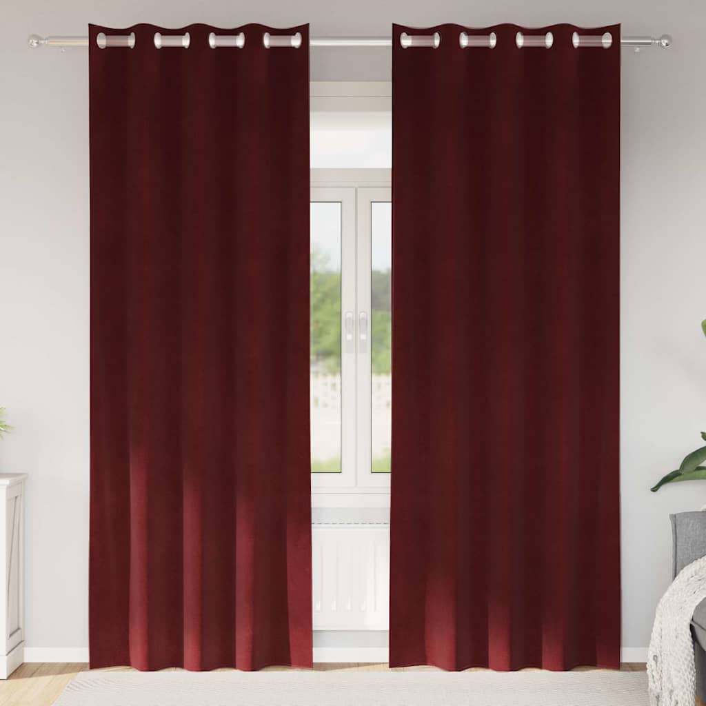 Curtains with Drapes 2 Pcs Velvet