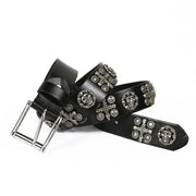 Punk Skull Leather Belt