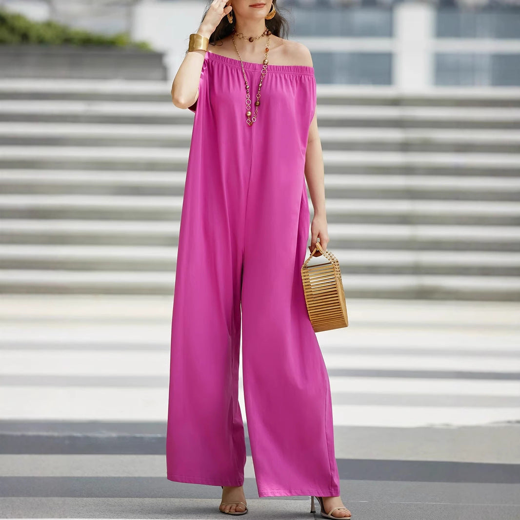 Chic One-Piece Lantern Wide-Leg Jumpsuit for Women