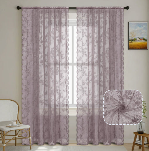 Vintage Lace Half Shade Curtain Lace De Curtain Rod Window Screen
