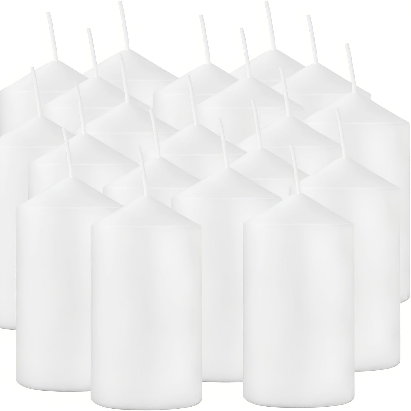 Set of 18 Unscented Real Wax Decorative Candles – Bulk Wholesale for Home and Emergency Lighting