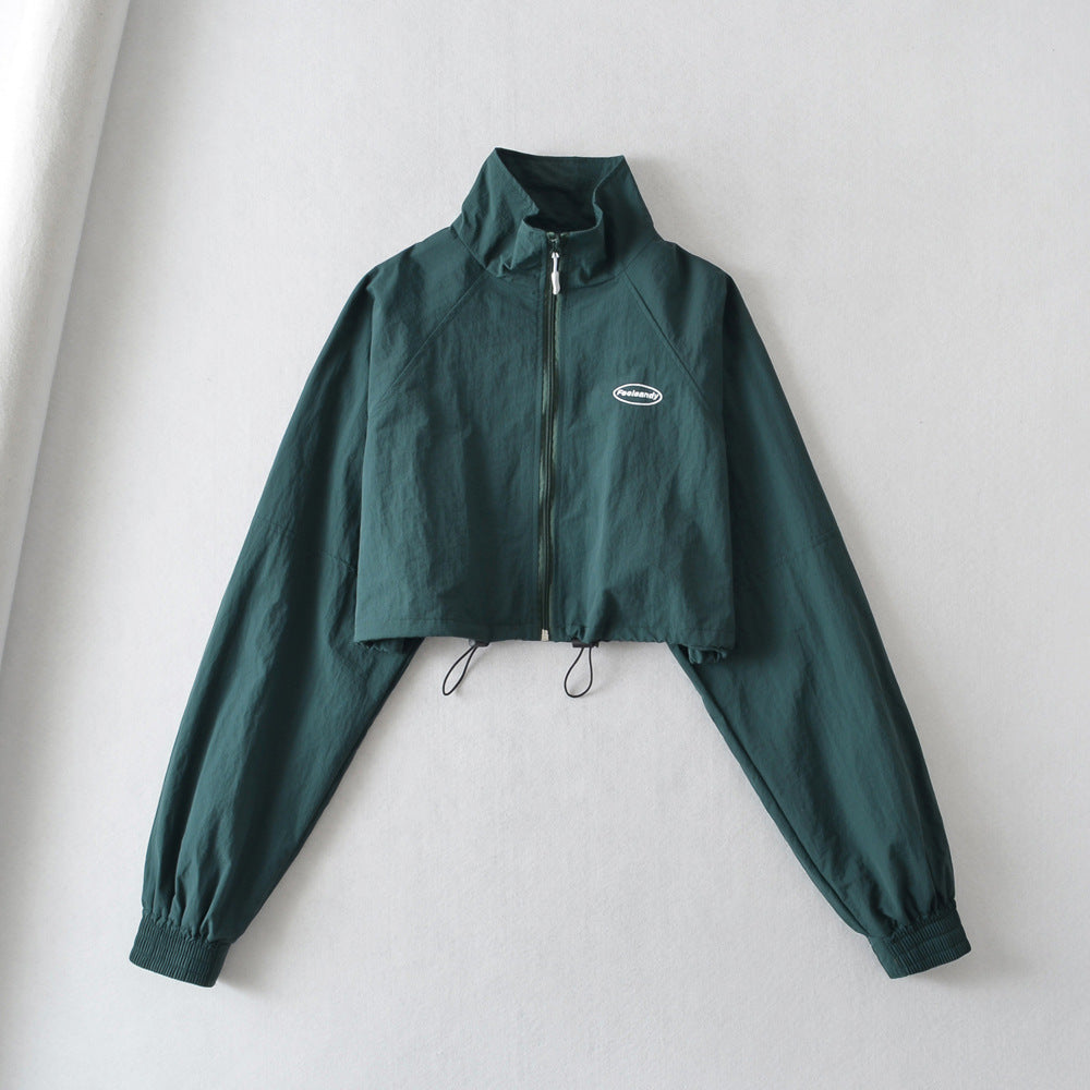 Women's Sporty Stand-Collar Windproof Cardigan Jacket