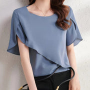 Flared Sleeve Chiffon Top – Trendy Overlay Design for Women