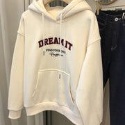 Women's Fleece-Lined Thickened Hooded Sweatshirt