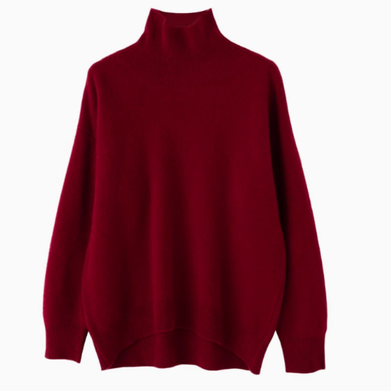 Women's High-neck Pure Wool Sweater Extra-thick Cashmere