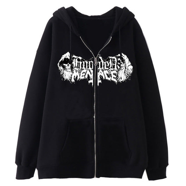 Dark Skull Skeleton Zip-Up Hoodie & Sweatshirt