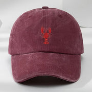 Unisex Baseball Cap with Lobster Embroidery