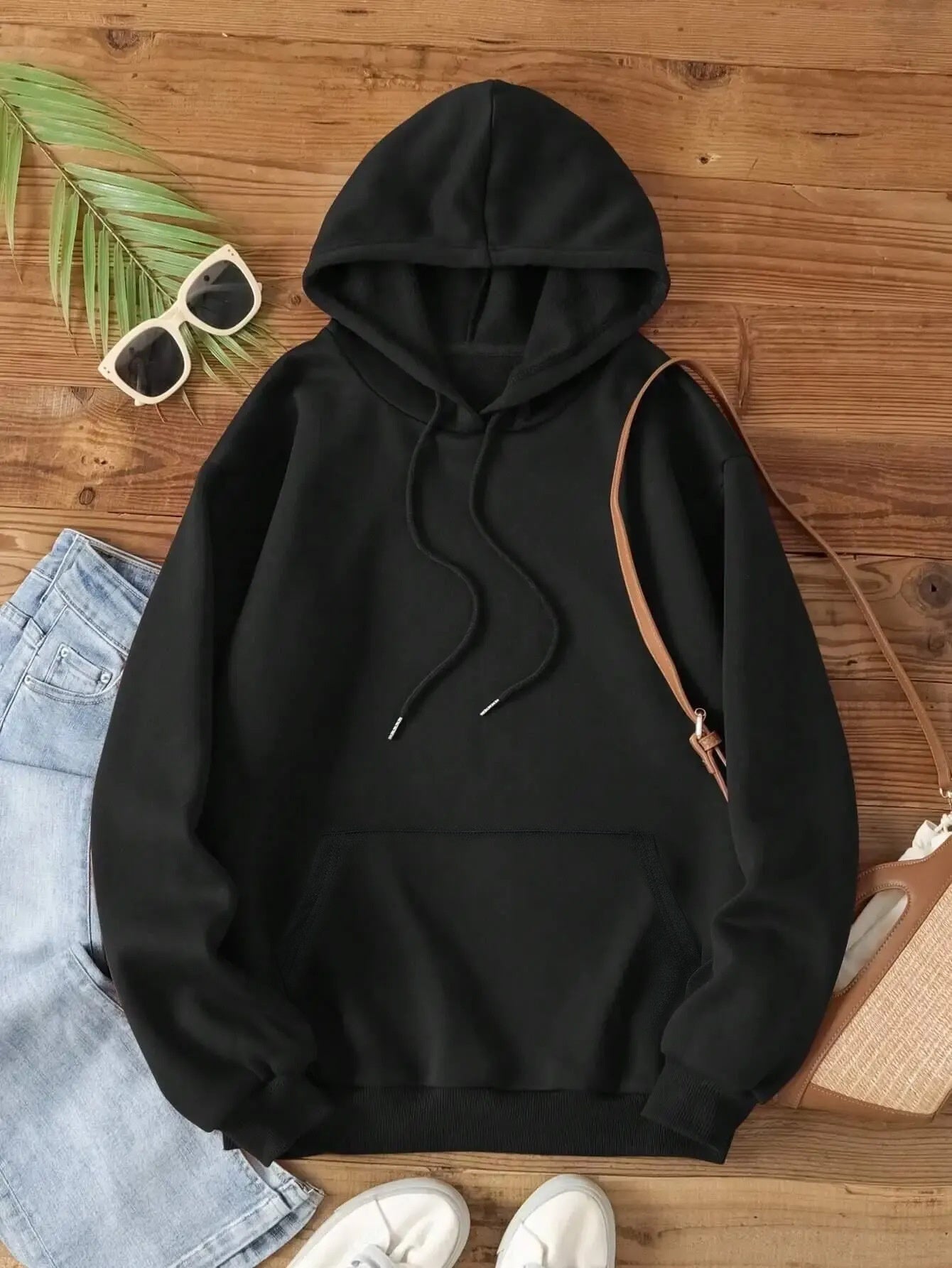 Women's Mushroom Print Velvet Hoodie Streetwear Sweatshirt