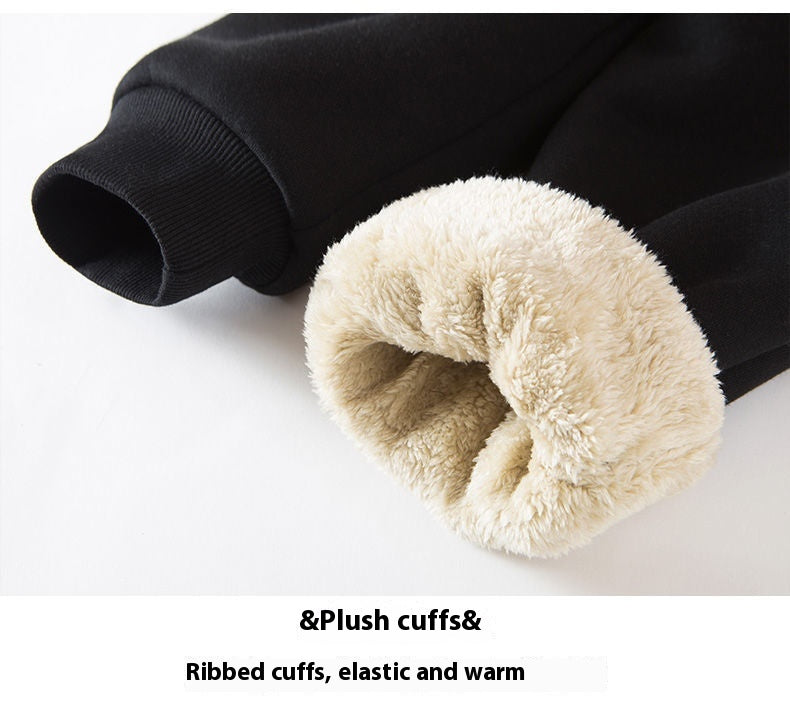 Women's Fleece-Lined Thickened Cashmere Hoodie