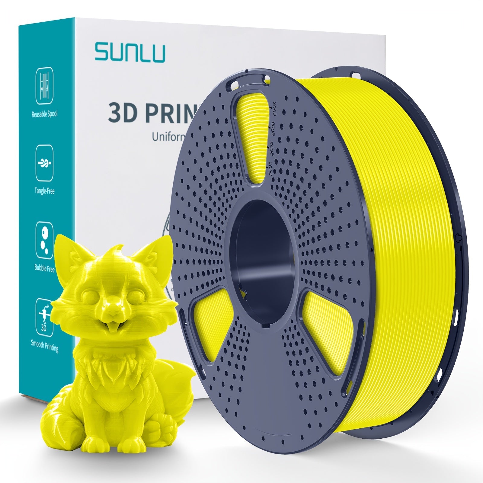 High Toughness PETG 3D Printer Filament, 1.75 mm ±0.02 mm, 1 kg Spool (2.2 lb) – Less Stringing, Smooth Layer Adhesion, Indoor & Outdoor Use