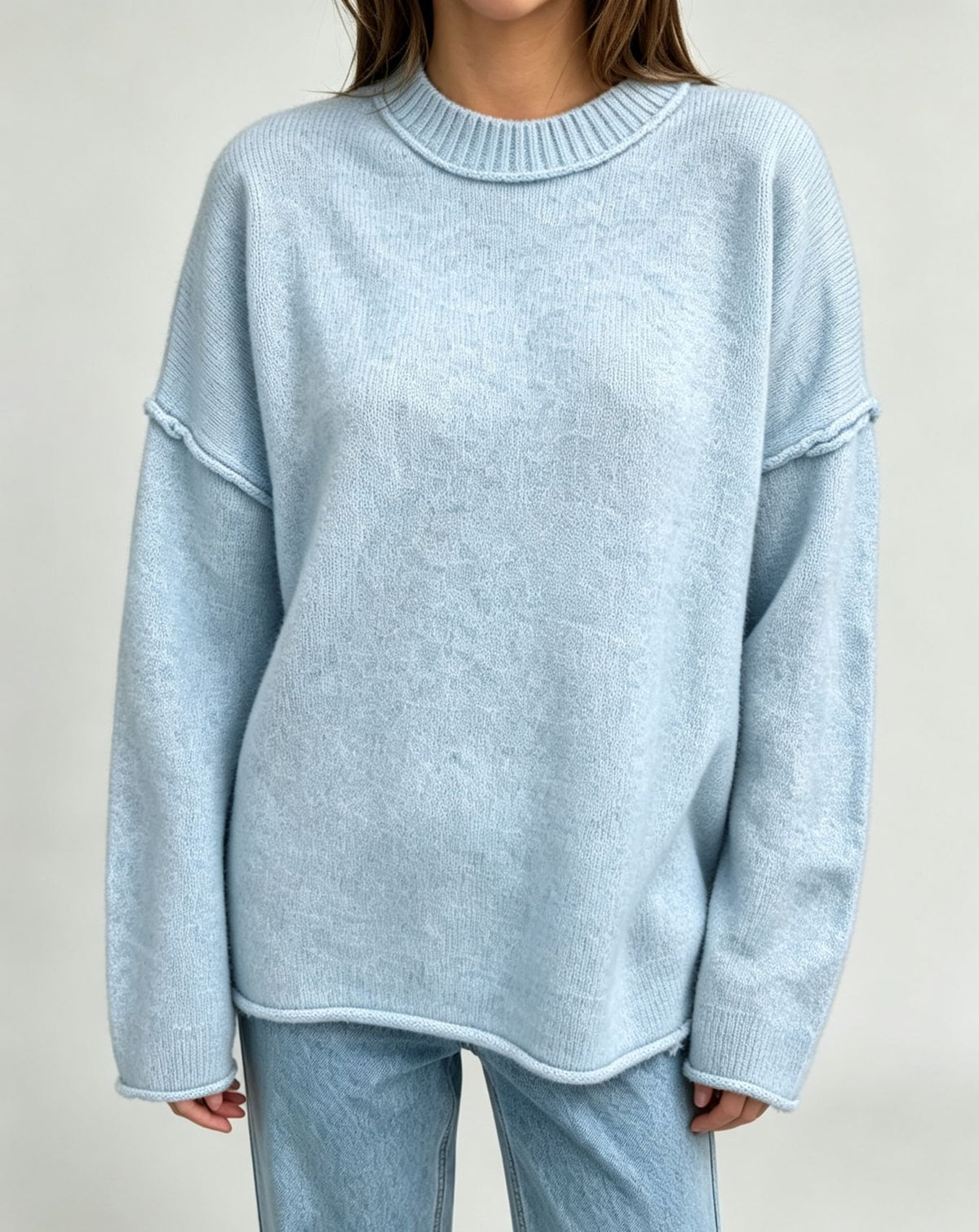 Loose-fit Oversized Pullover Sweater Womens Autumnwinter Casual Knit Top
