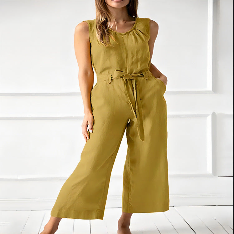 Elegant Solid-Color Work & Sportswear Romper