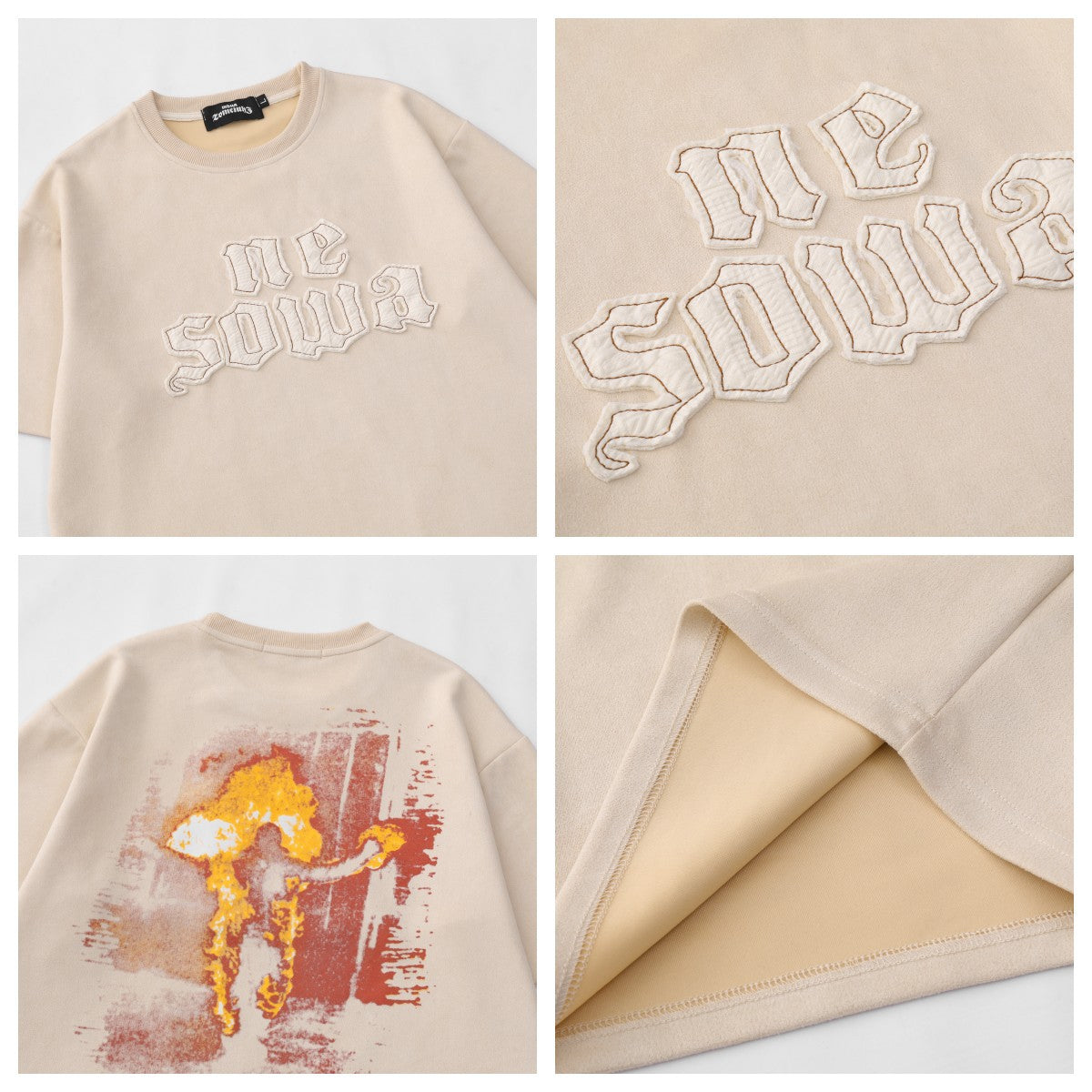 Flame Portrait Print Short Sleeve Tee