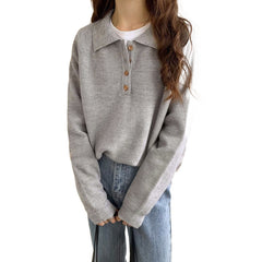 Loose-fitting Long Sleeve Sweater Women