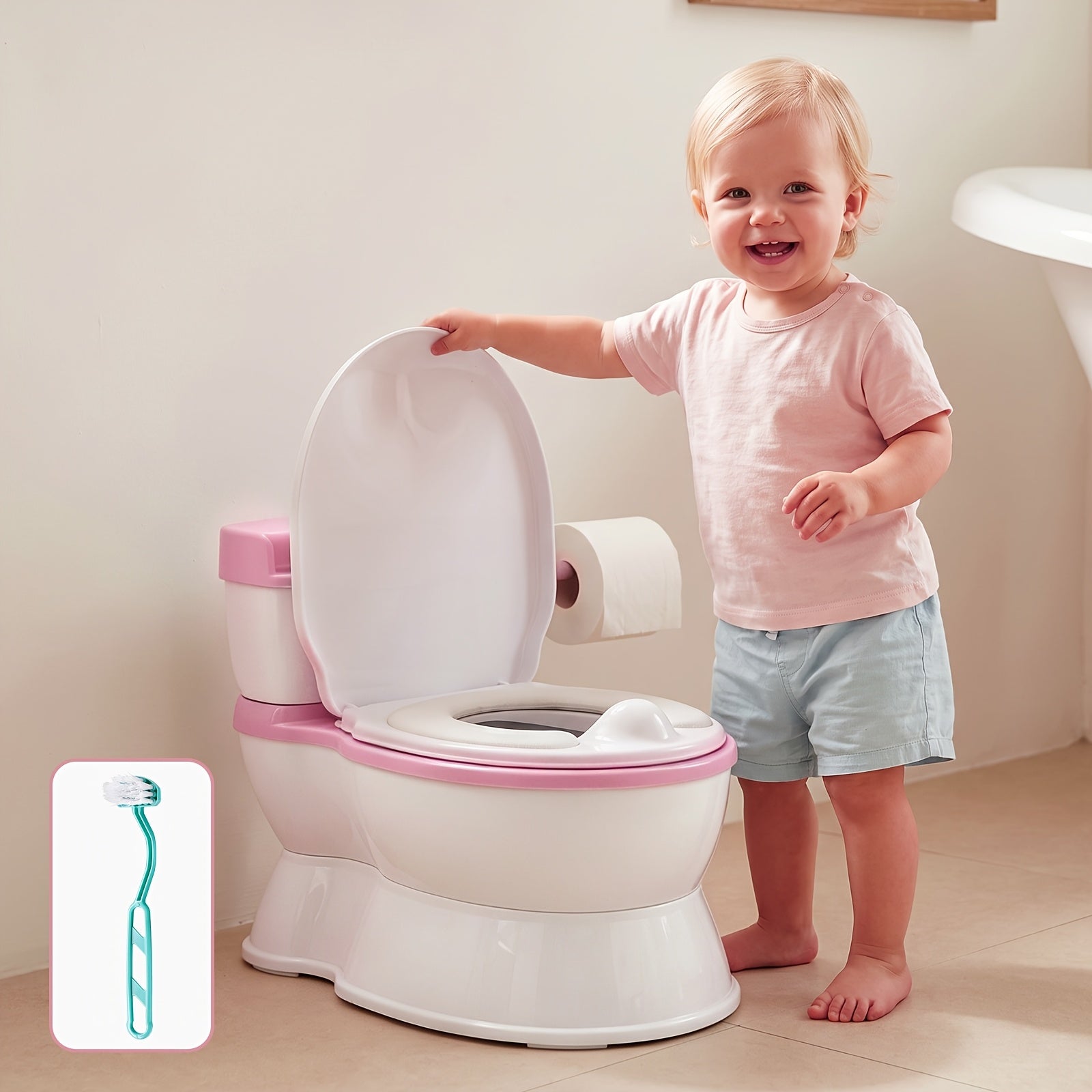 Musical Toddler Training Potty with Realistic Design and Storage