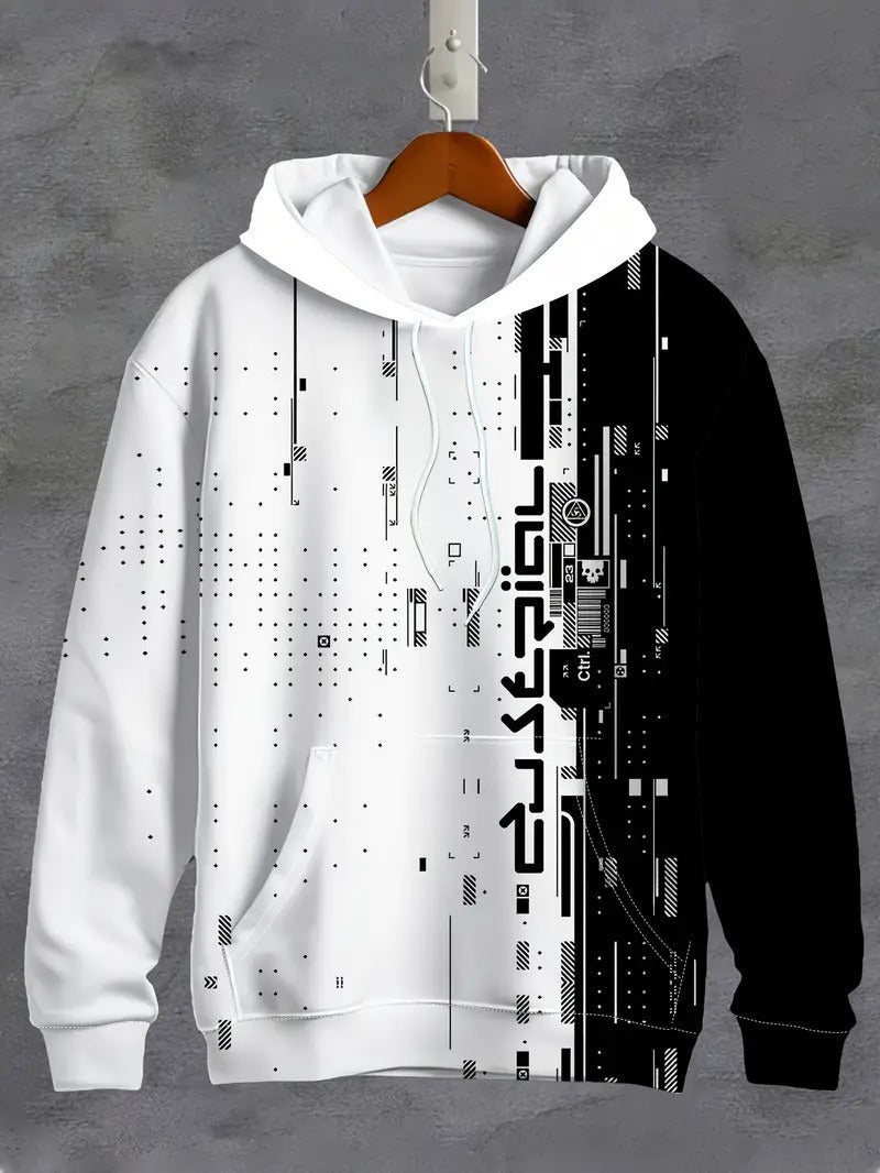 Chic Color Block Hooded Sweatshirt for Women