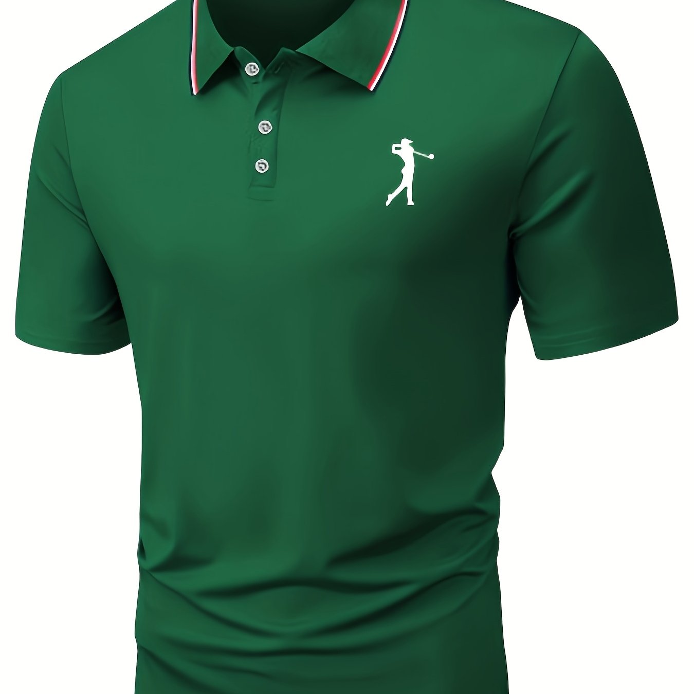 Short Sleeve Print Polo Shirt for Men