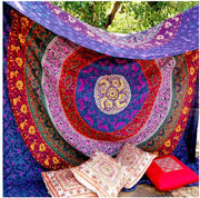 Vibrant Mandala Wall Tapestry