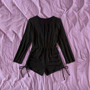 Women's Long-Sleeve Sun Protection One-Piece Swimsuit