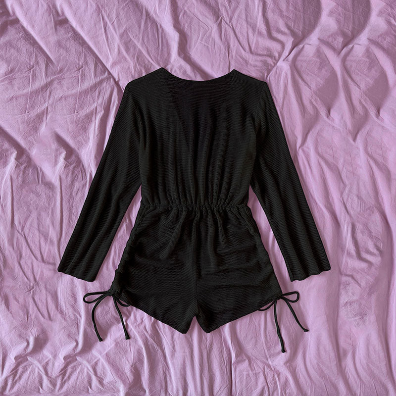 Women's Long-Sleeve Sun Protection One-Piece Swimsuit