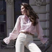 Commuter Tencel Cardigan Top Loose Casual Shirt For Women
