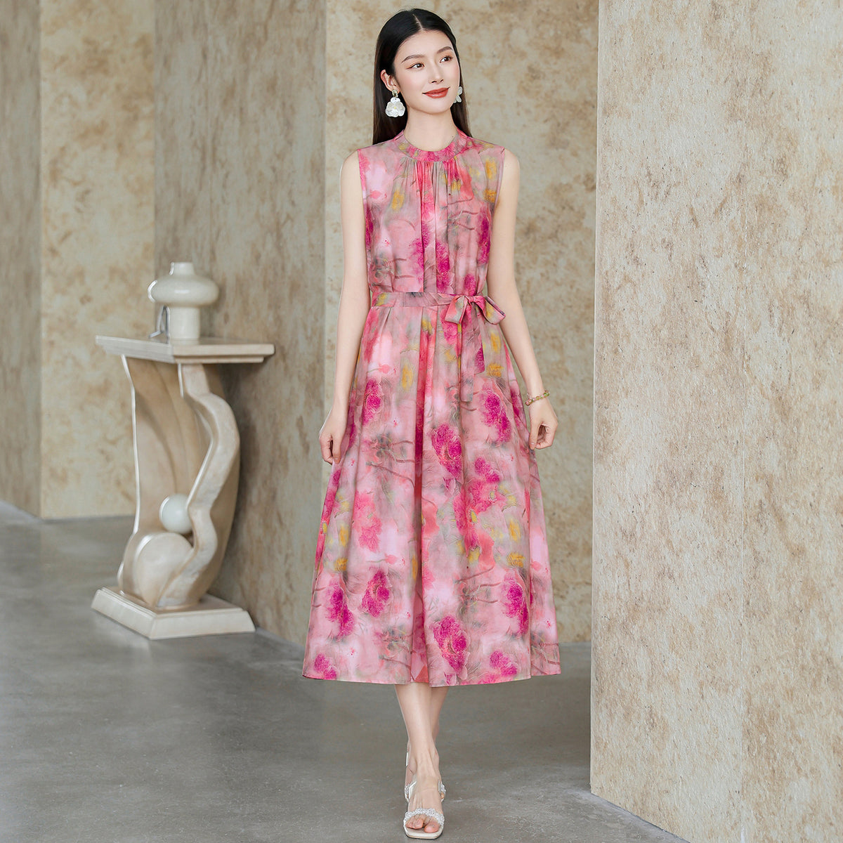 High-end Elegant Figure-flattering Mom's Dress