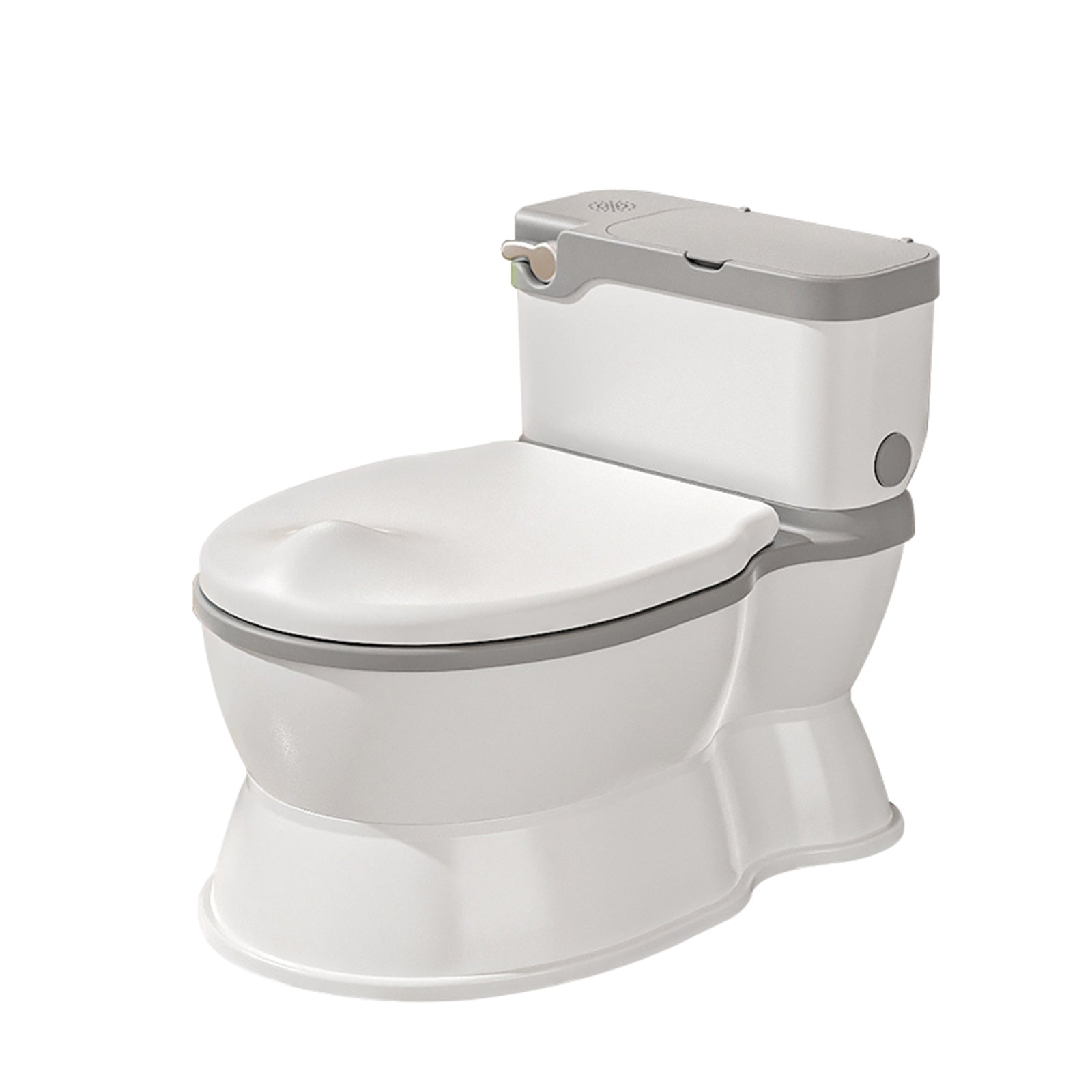 Realistic Flush Potty Training Toilet for Toddlers with Storage and Removable Seat