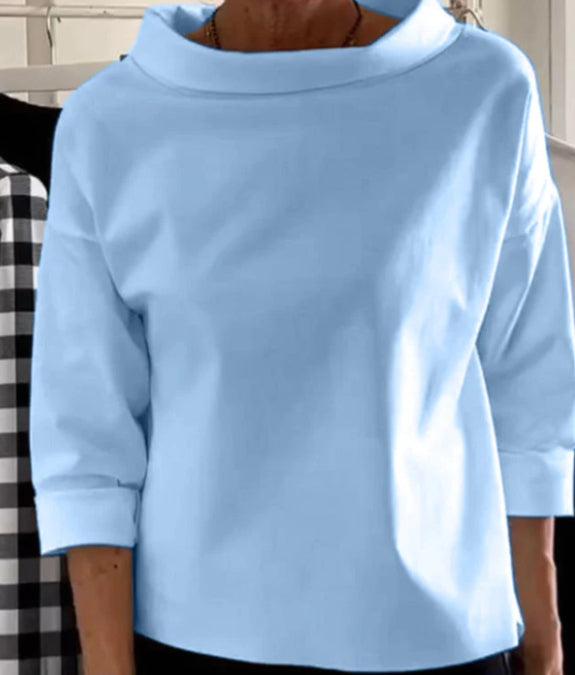 Women's Fleece Half-Turtleneck Long Sleeve Sweatshirt