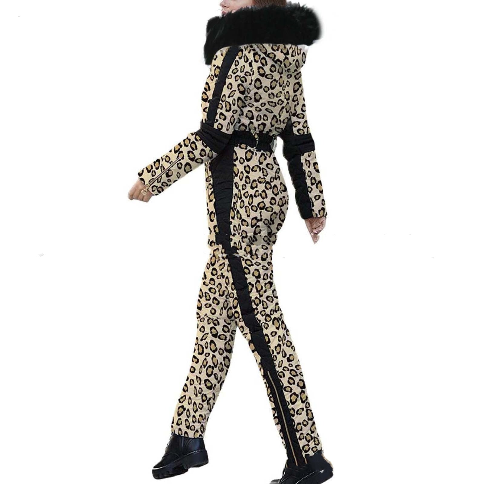 Women's Waterproof Hooded Sporty Winter Ski Suit