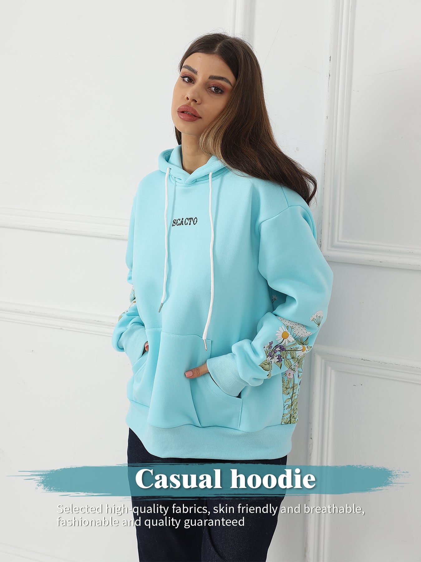 Women's Floral Long Sleeve Sweatshirt