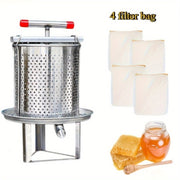 Stainless Steel Manual Honey Press Extractor Kit with Mesh Filter