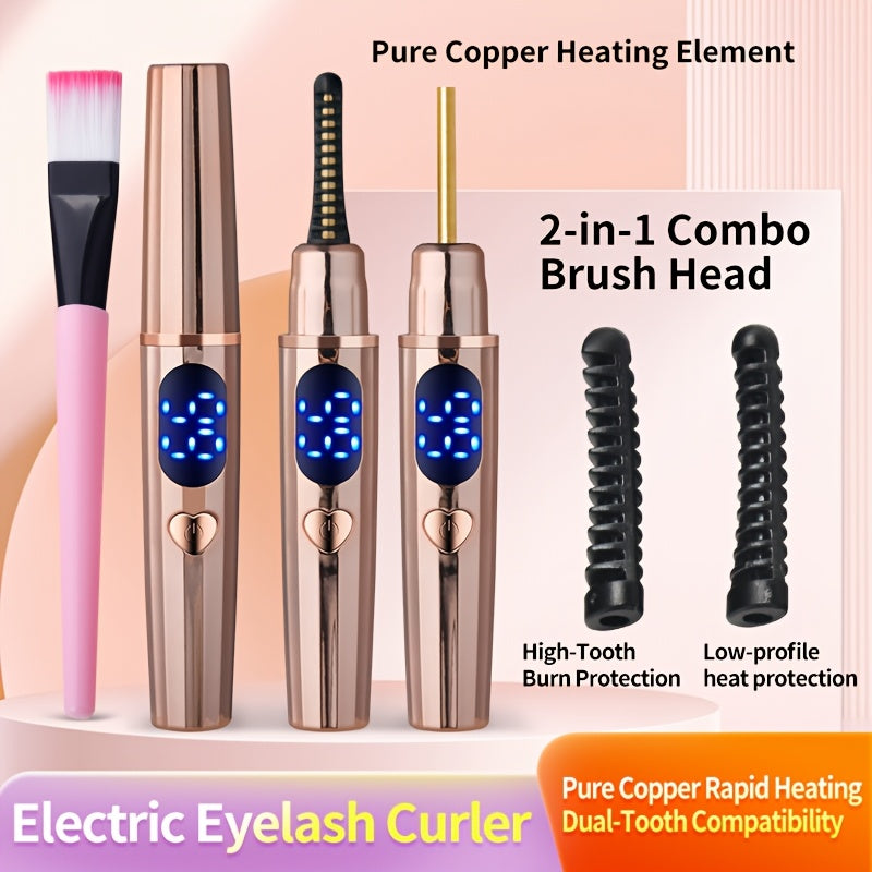 Portable Electric Eyelash Curler with 3 Temperature Settings