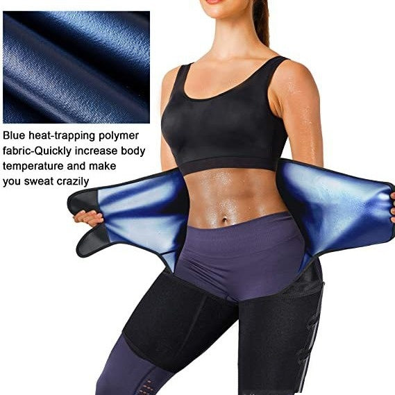 3-in-1 Sweat Waist and Thigh Trimmer Belt